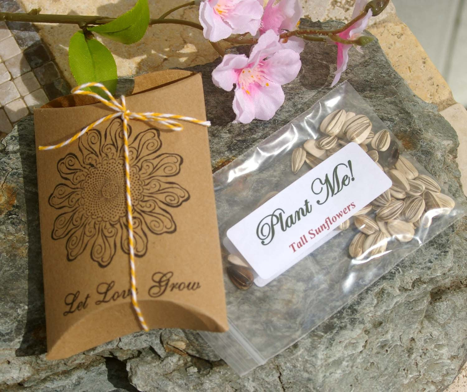 Flower Wedding Favors
 Wedding Favors With Sunflower Seeds Let Love Grow by