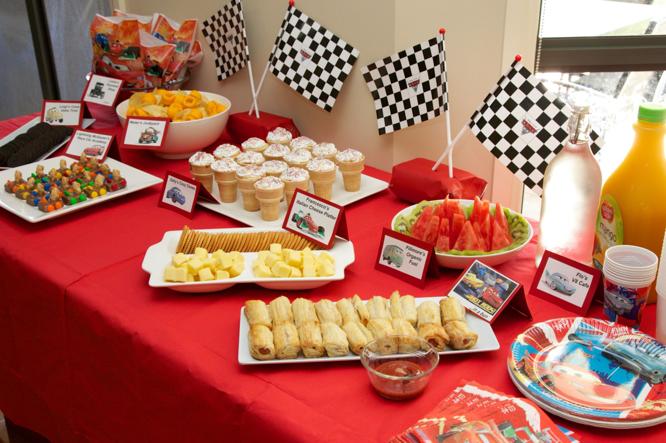 Food For A Kids Party
 Disney Cars Birthday Party Food Labels Free Printable