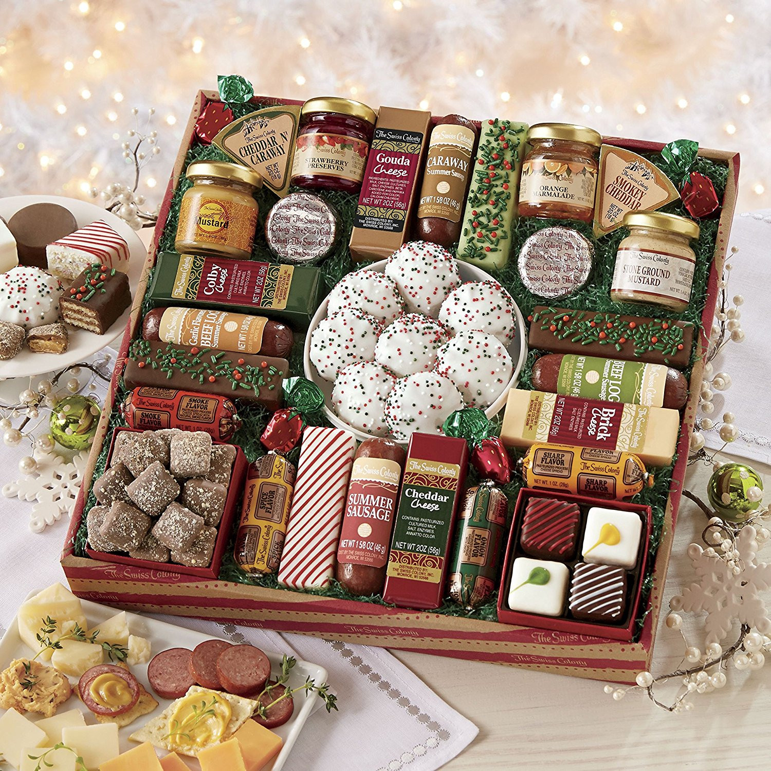 Food Holiday Gift Ideas
 Gourmet Food Gift Baskets Best Cheeses Sausages Meat
