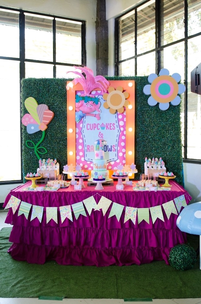 Food Ideas For A Troll Birthday Party
 Kara s Party Ideas Colorful Trolls Birthday Party