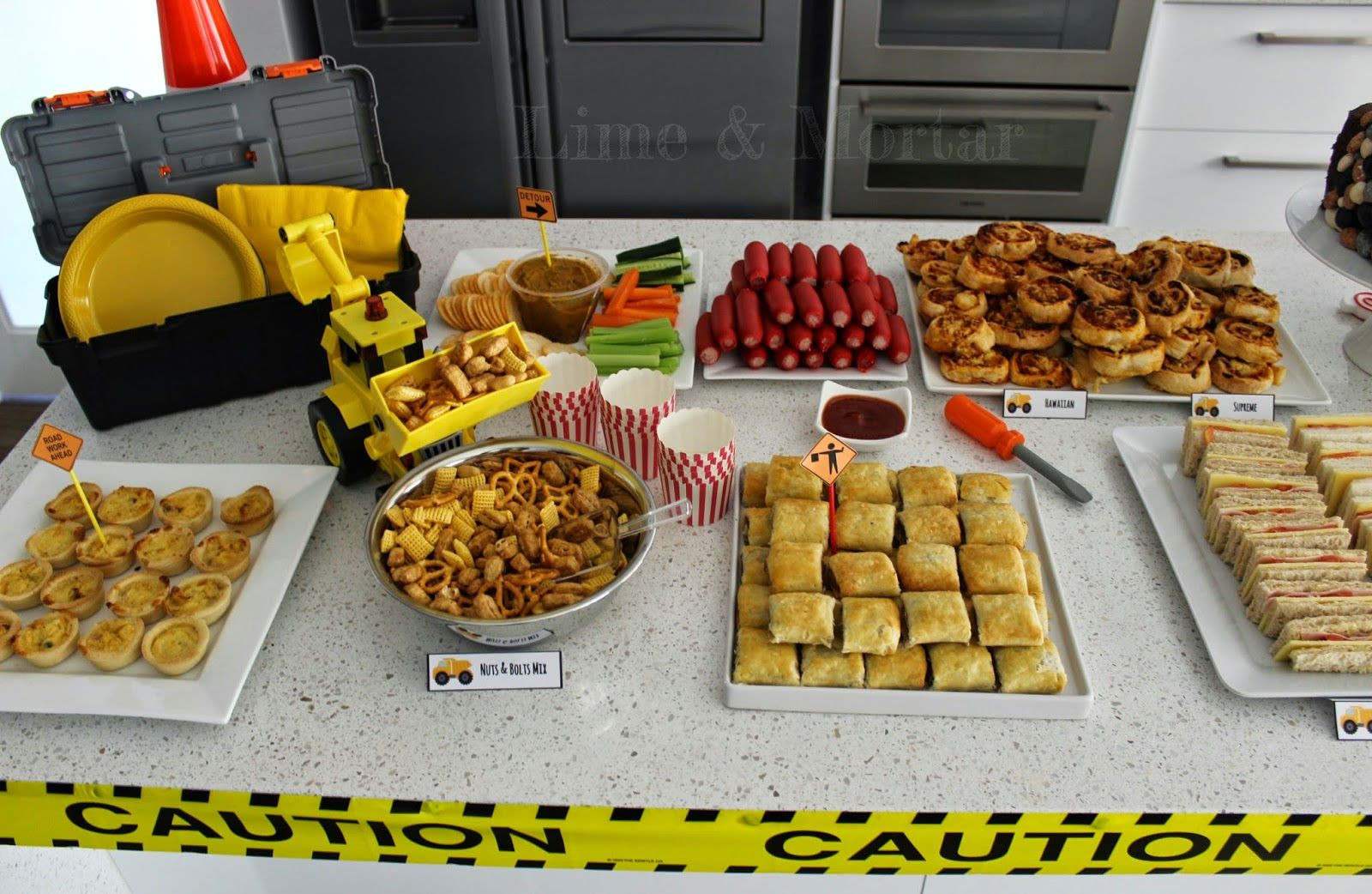 Food Themed Party Ideas
 construction themed party foods Google Search