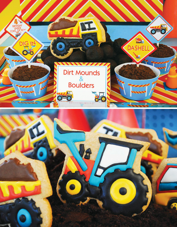 Food Truck Party Ideas
 Bright and Bold Construction Party 4th Birthday