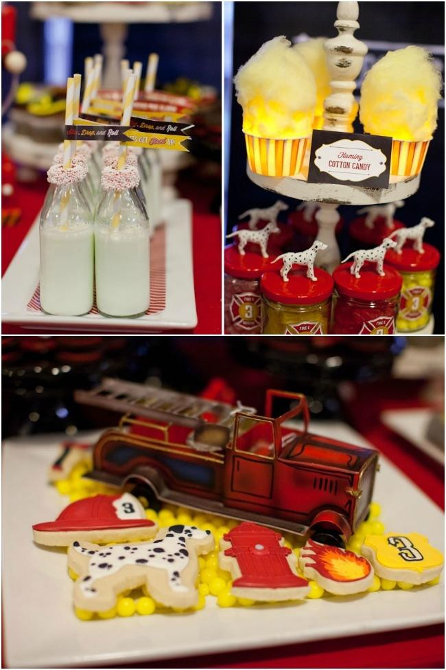 Food Truck Party Ideas
 Fire Truck Themed Third Birthday Party Spaceships and