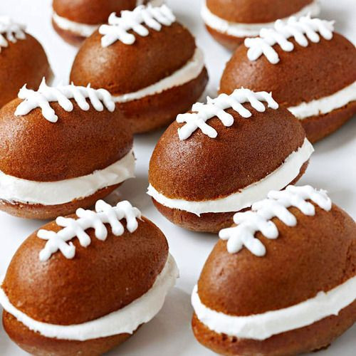 Football Desserts Recipes
 Pumpkin Football Cakes These cute desserts are perfect