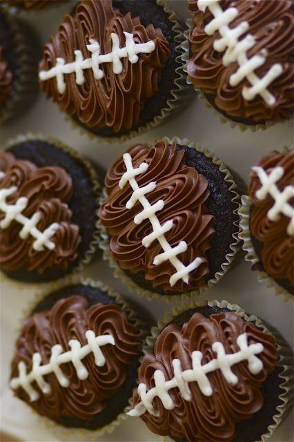 Football Desserts Recipes
 Double Chocolate "Football" Cupcakes