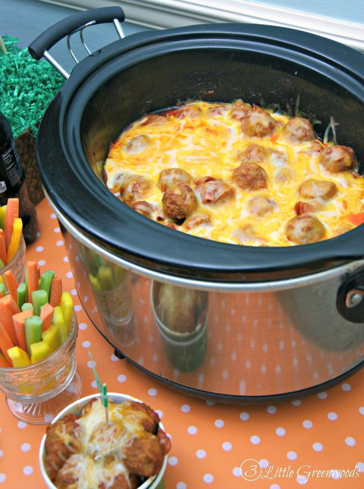 Football Dinners Recipes
 Meatball Pizza Bake A Slow Cooker Recipe with Meatballs