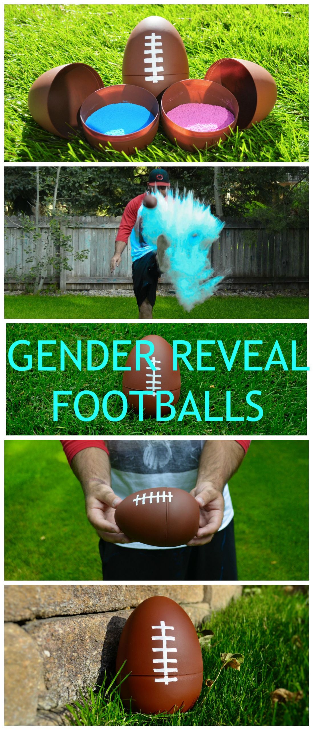 Football Gender Reveal Party Ideas
 Football NEW DESIGN Gender Reveal balls with NEW bright