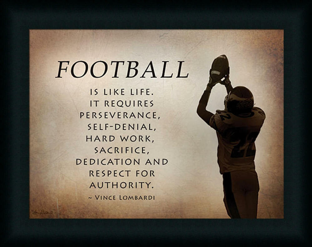 Football Motivational Quotes
 The Catch Motivational Football Quote Framed Art Print