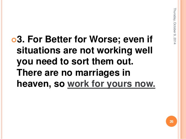For Better Or For Worse Wedding Vows
 Restoring Your Marriage Vows