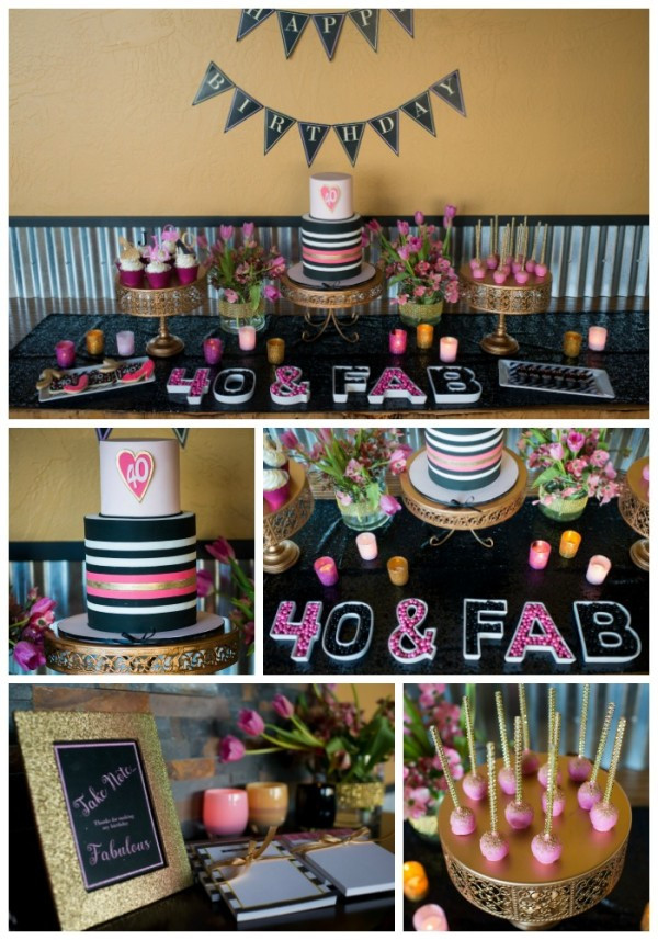 Forty Birthday Decorations
 Glamorous 40th Birthday Party Pretty My Party