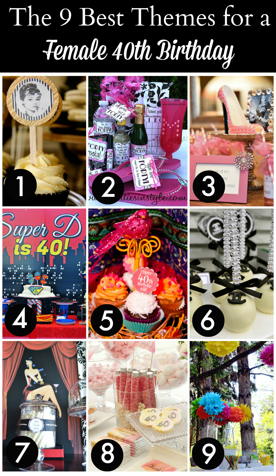Forty Birthday Decorations
 The 12 BEST 40th Birthday Themes for Women