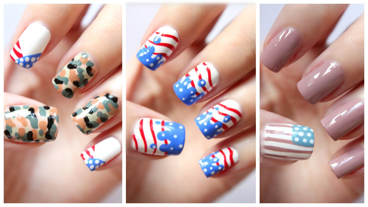 Fourth Of July Nail Ideas
 Fourth of July Nails ☆ Three Cute Designs