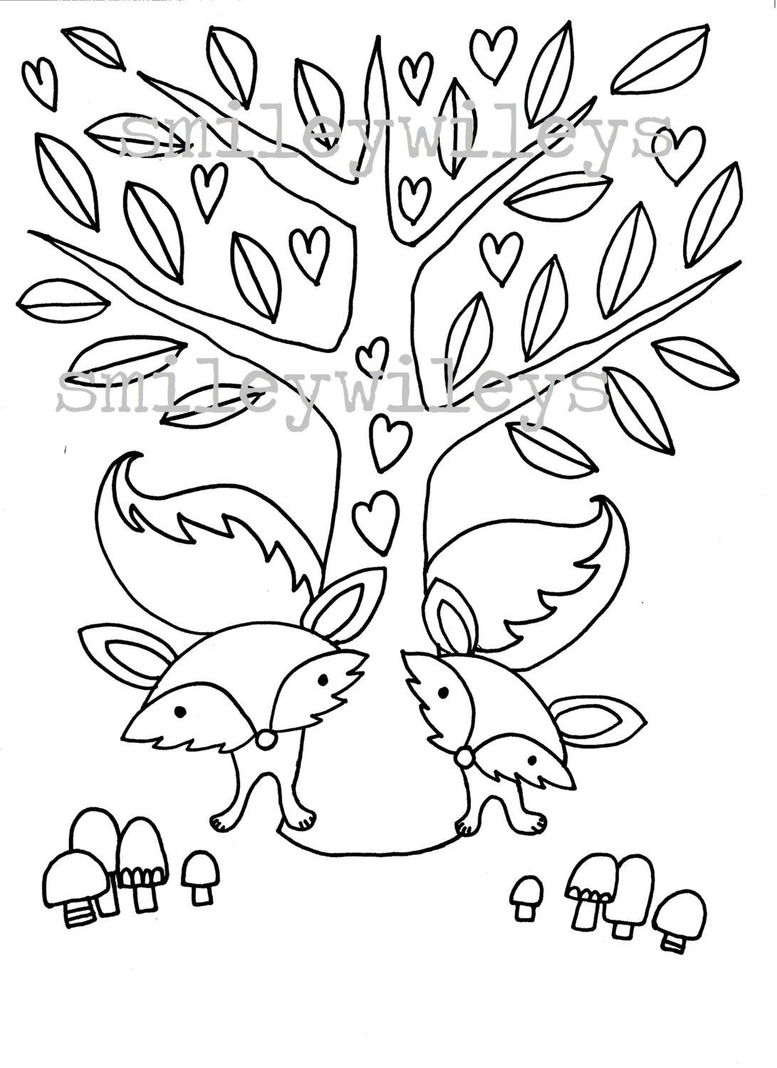 Fox Coloring Pages For Kids
 Animal Colouring Pages Fox and Bunny Colouring by smileywileys