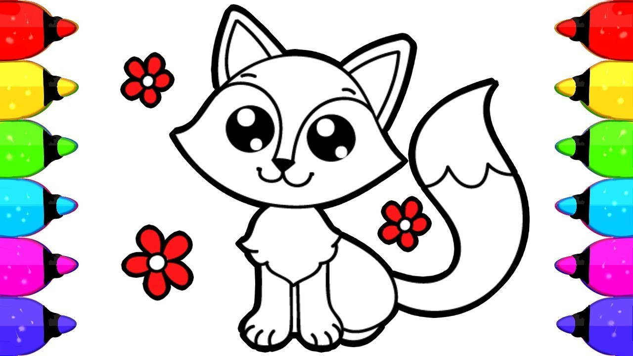 Fox Coloring Pages For Kids
 Fox Coloring Book Pages for Kids