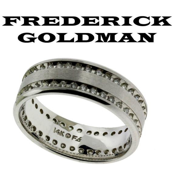 Frederick Goldman Wedding Bands
 Frederick Goldman 22 8106W G men s 75ct diamond eternity