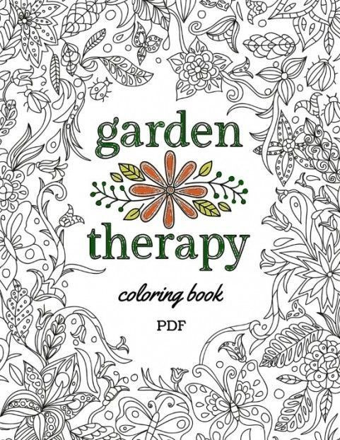 Free Adult Coloring Book Pdf
 Garden Therapy Coloring Book
