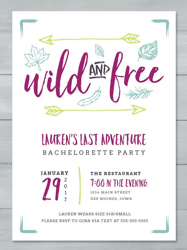 Free Birthday Invitation
 14 Printable Bachelorette Party Invitation Templates
