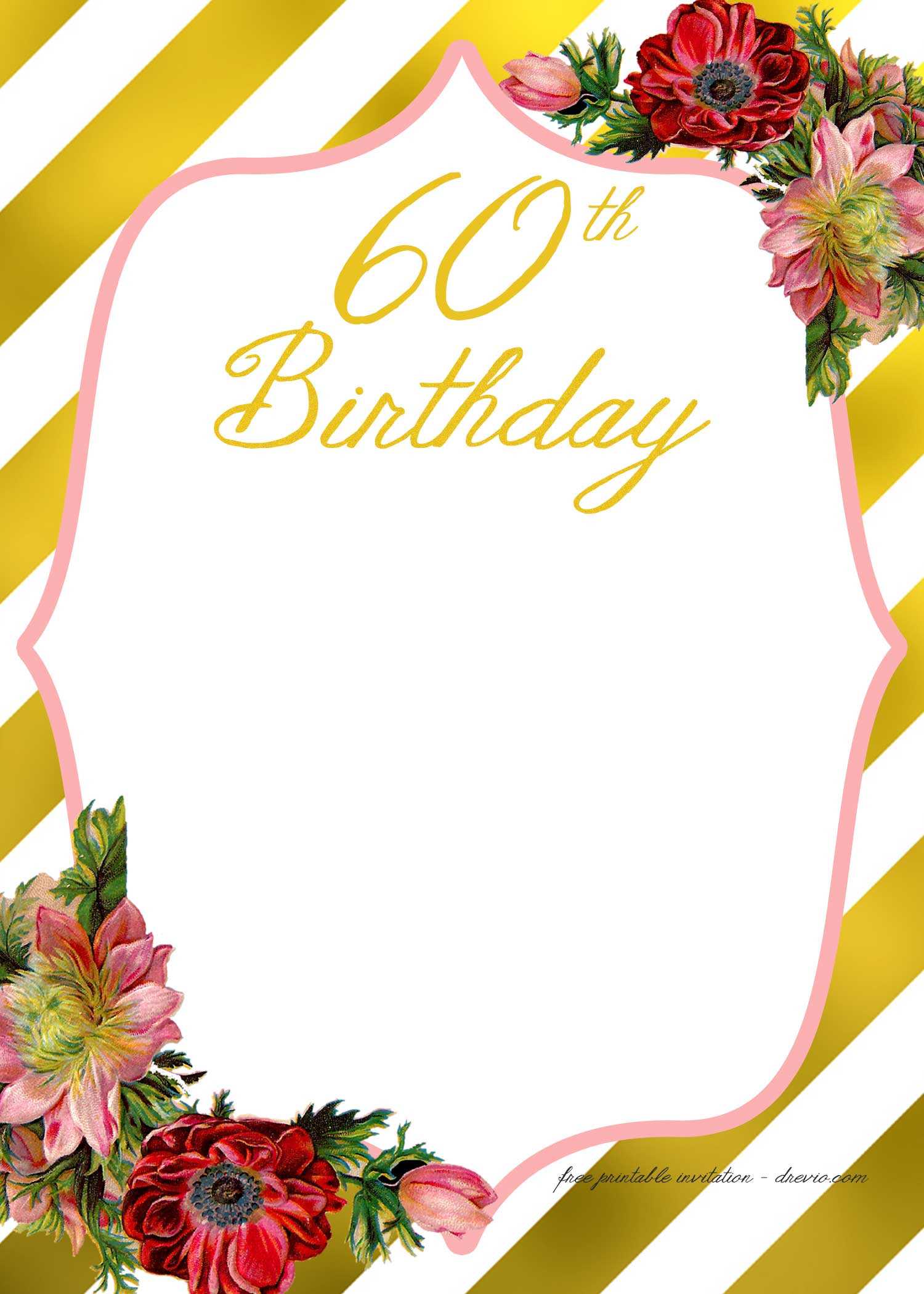 Free Birthday Invitation
 FREE Printable Adult Birthday Invitation Template – Bagvania