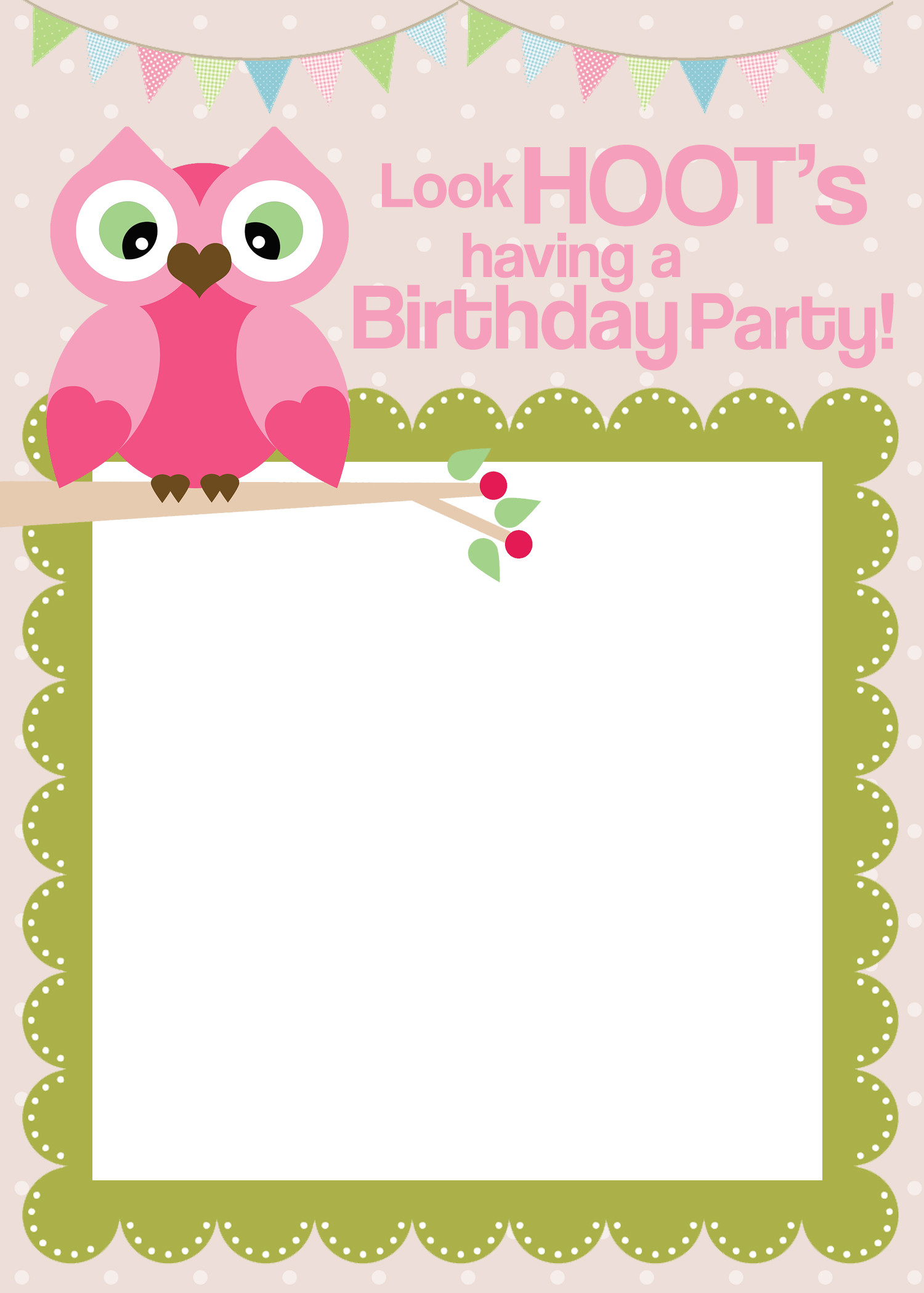 Free Birthday Invitation
 Owl Birthday Party with FREE Printables How to Nest for