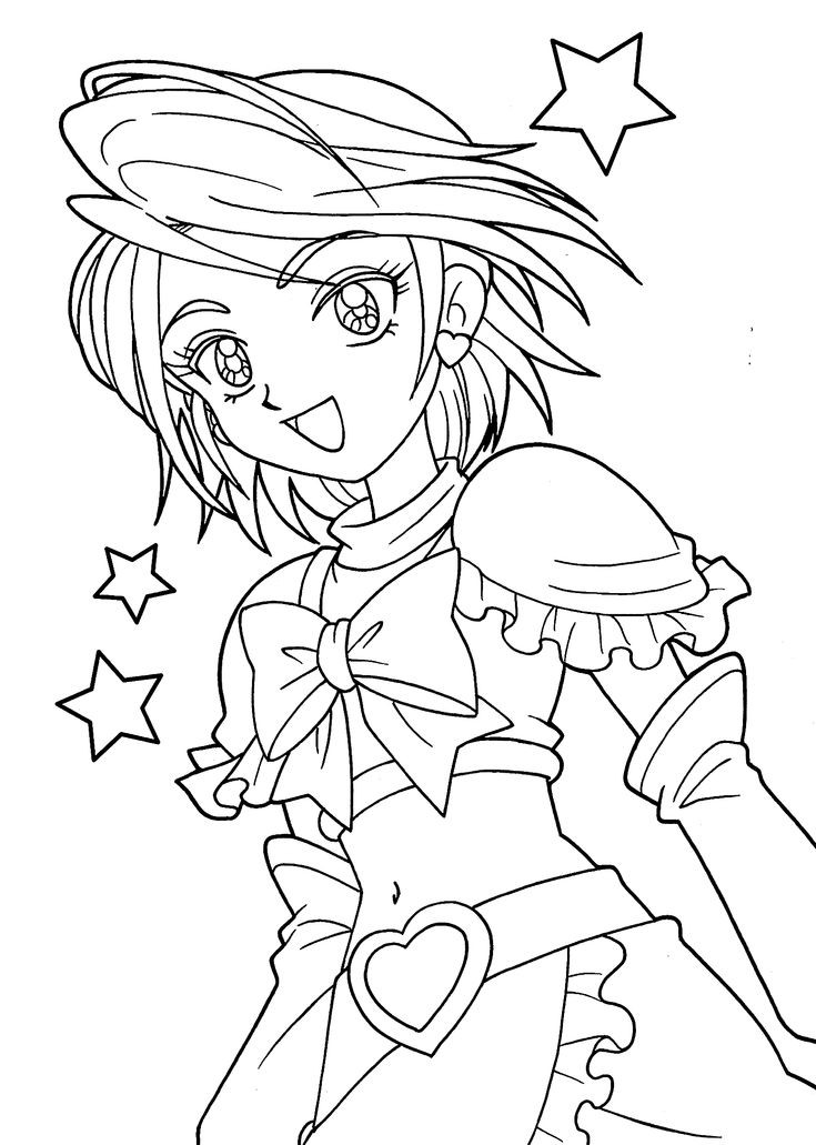 Free Coloring Books For Girls
 Pretty cure coloring pages for girls printable free