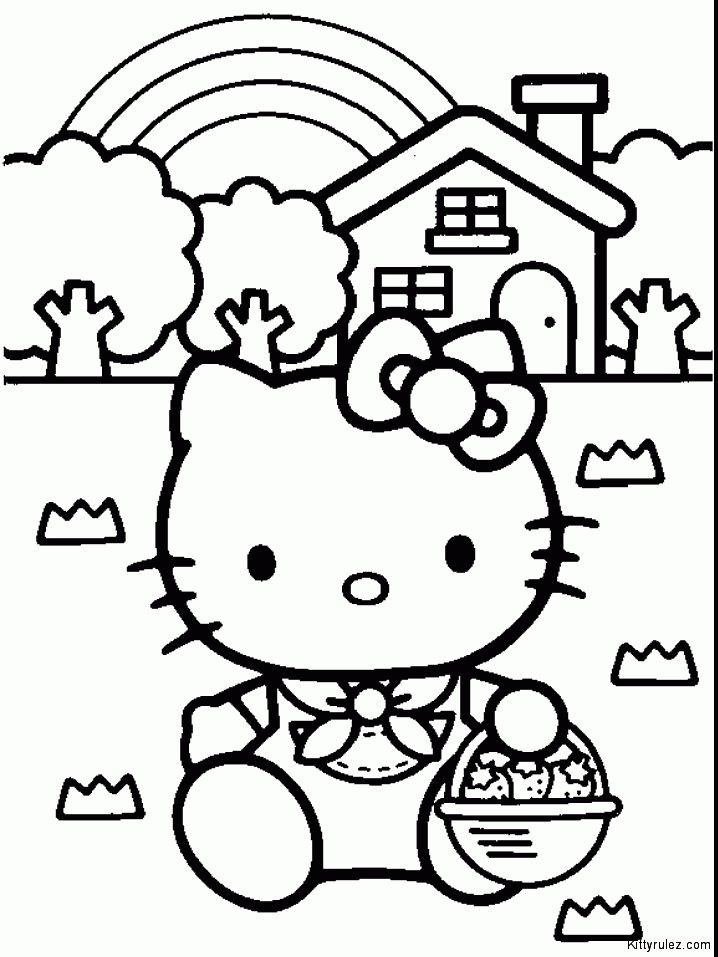 Free Coloring For Kids
 Thumbs Hello Kitty Coloring Draw 013 All Painters With