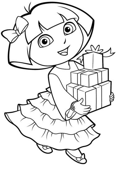 Free Coloring For Kids
 Printable Dora Coloring Pages