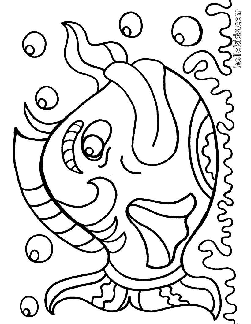Free Coloring For Kids
 Free Fish Coloring Pages for Kids