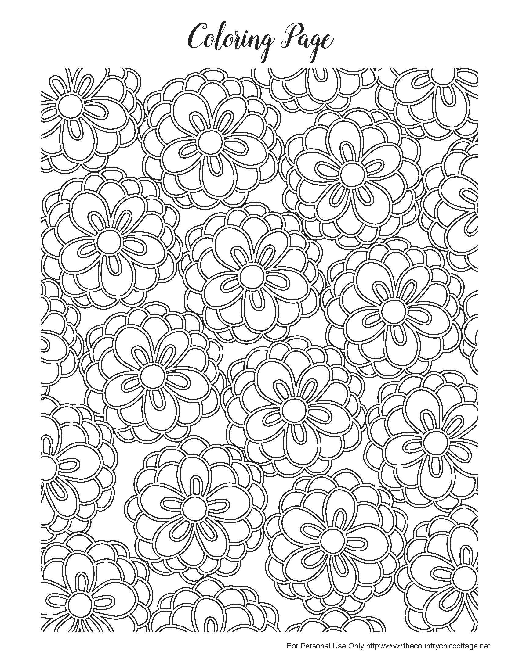 Free Coloring Pages Adult
 Free Spring Coloring Pages for Adults The Country Chic