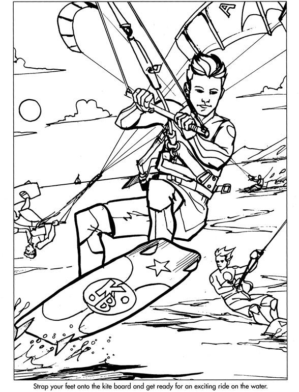 Free Coloring Pages For Boys Sports
 Extreme Sports sports coloring pages