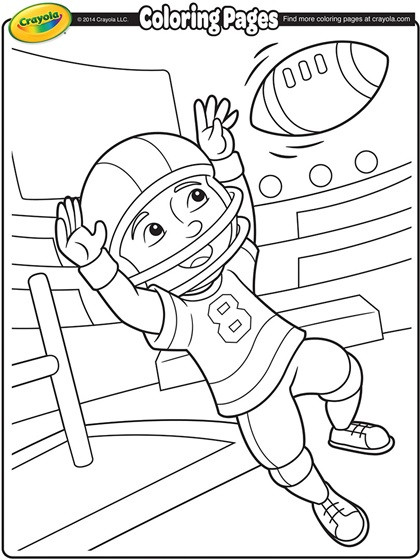 Free Coloring Pages For Boys Sports
 Football Wide Receiver Coloring Page