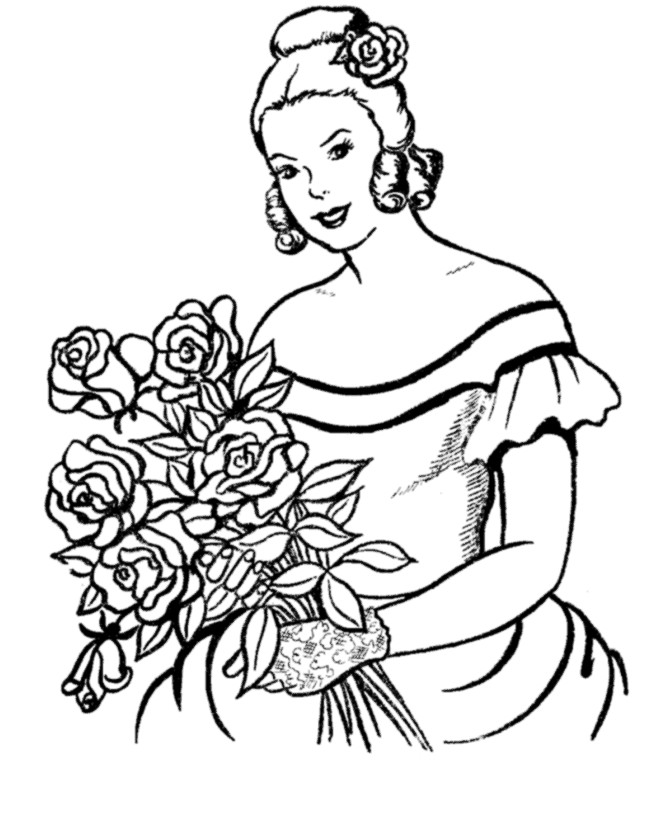 Free Coloring Pages For Girls Flowers
 Pretty Girl Coloring Page Coloring Home