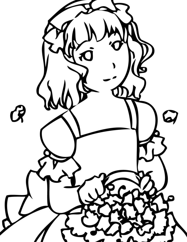 Free Coloring Pages For Girls Flowers
 Coloring Pages Girl Coloring Pages Flowers Coloring Pages