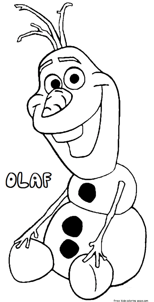 Free Coloring Sheets For Toddlers
 Printable Frozen characters Olaf coloring Pages for
