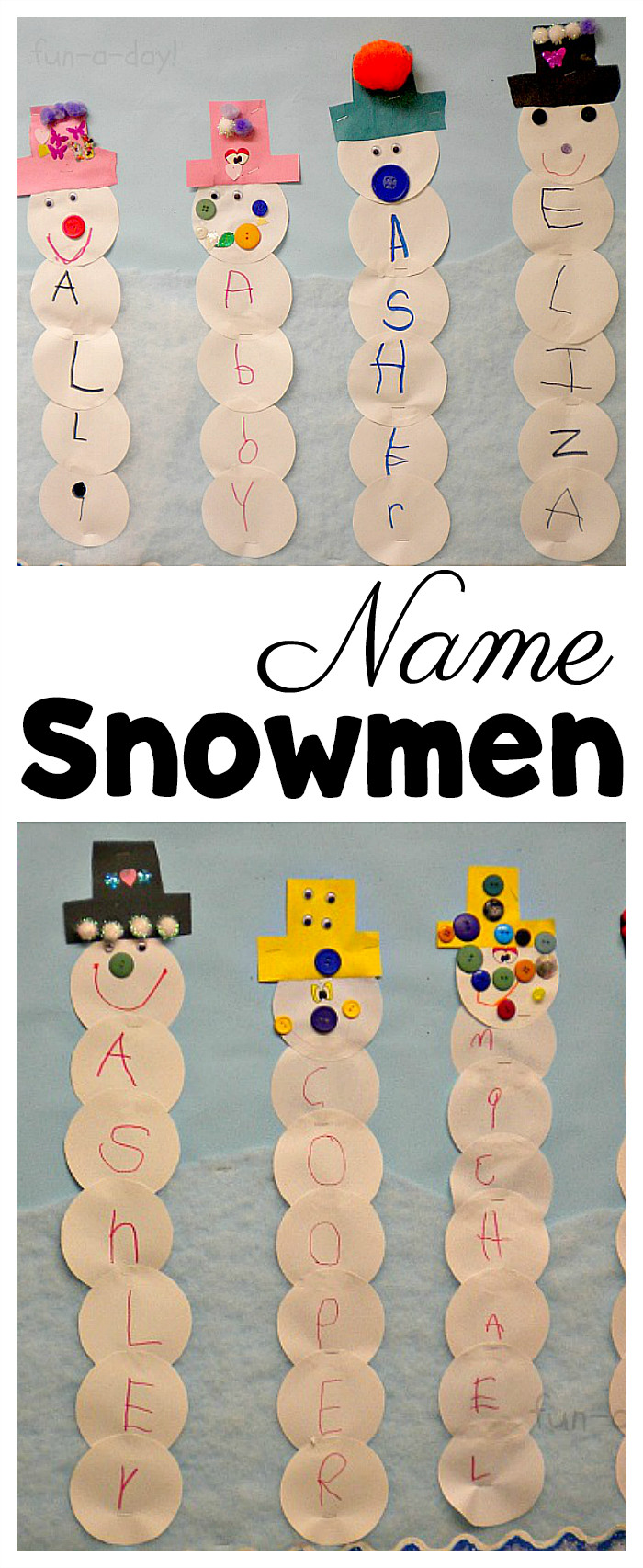 Free Crafts For Preschoolers
 Name Snowmen are the Perfect Winter Activity for Preschoolers