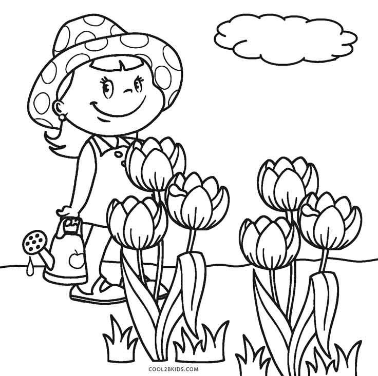 Free Flower Coloring Pages For Kids
 Free Printable Flower Coloring Pages For Kids