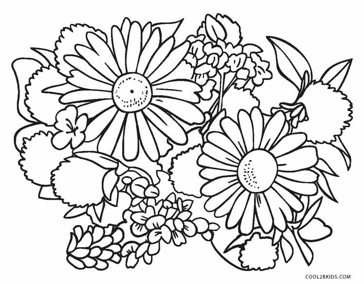 Free Flower Coloring Pages For Kids
 Free Printable Flower Coloring Pages For Kids