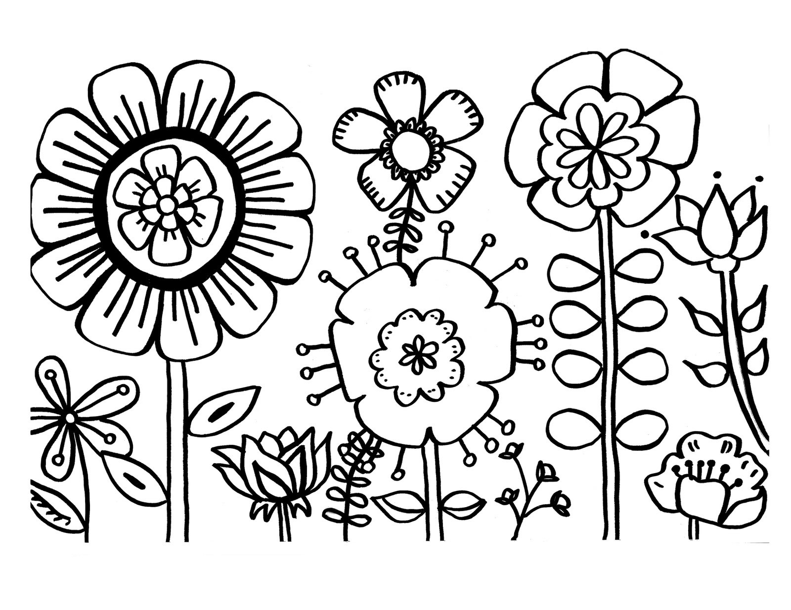 Free Flower Coloring Pages For Kids
 Free Printable Flower Coloring Pages For Kids Best