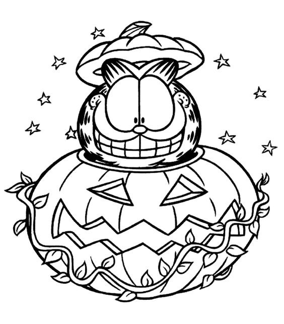 Free Halloween Coloring Pages For Kids
 Garfield Halloween coloring pages for kids printable free