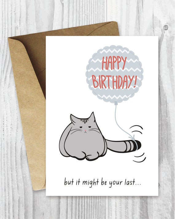 Free Printable Birthday Cards Funny
 Birthday Card Printable Birthday Card Funny Cat Birthday