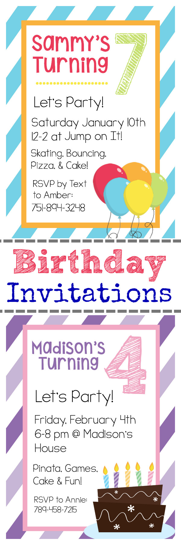 Free Printable Birthday Invitations
 Free Printable Birthday Invitation Templates