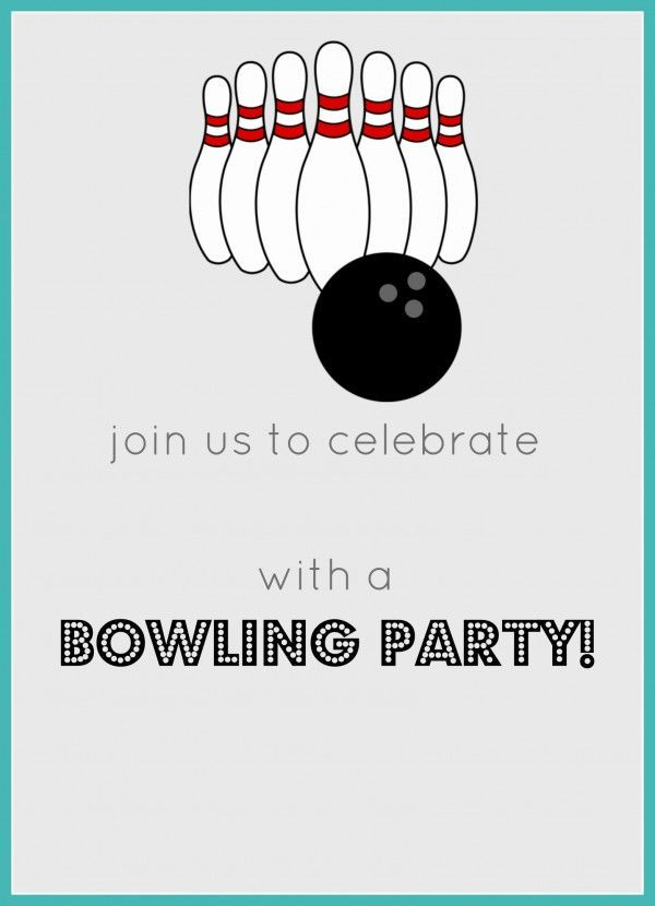 Free Printable Bowling Birthday Party Invitations
 Free Printable Bowling Birthday Party Invitation