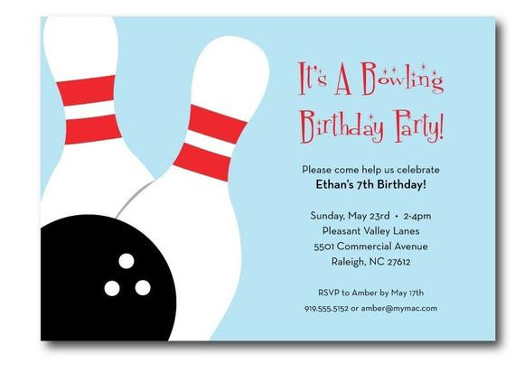 Free Printable Bowling Birthday Party Invitations
 Bowling birthday party invitation printable