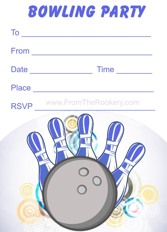 Free Printable Bowling Birthday Party Invitations
 Free Printable Bowling Invitations