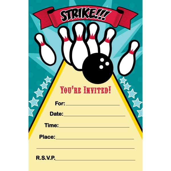 Free Printable Bowling Birthday Party Invitations
 Bowling Invitation Template Free