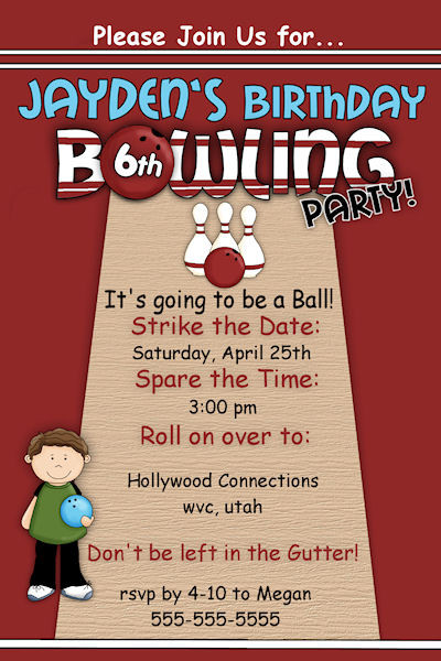 Free Printable Bowling Birthday Party Invitations
 Free Printable Bowling Birthday Invitations