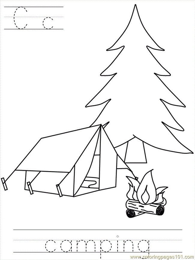 Free Printable Camping Coloring Pages
 Camping Coloring Page Cake Ideas and Designs