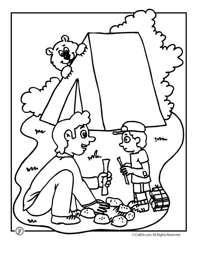 Free Printable Camping Coloring Pages
 Camp Activities Camping Coloring Pages