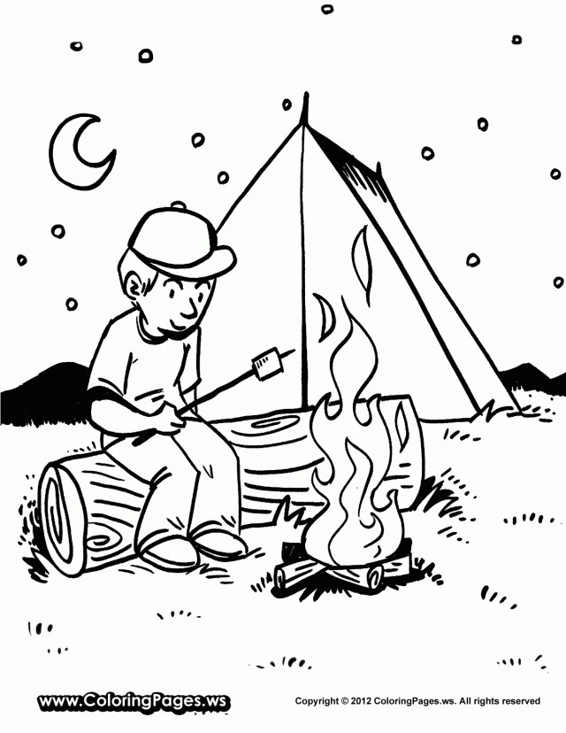 Free Printable Camping Coloring Pages
 Preschool Camping Coloring Pages Coloring Home