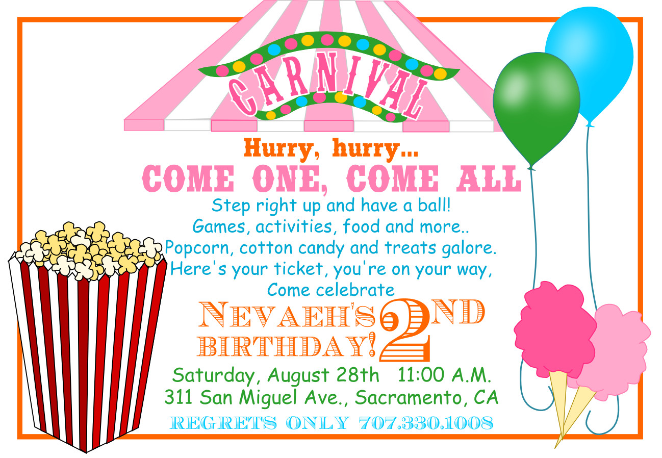 Free Printable Carnival Birthday Invitations
 40th Birthday Ideas Carnival Birthday Invitation Template