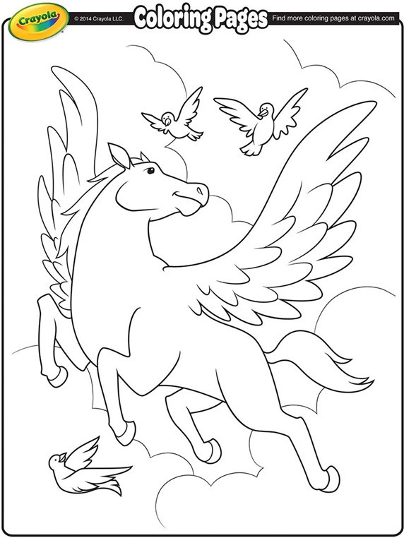 Free Printable Coloring Book
 Pretty Pegasus